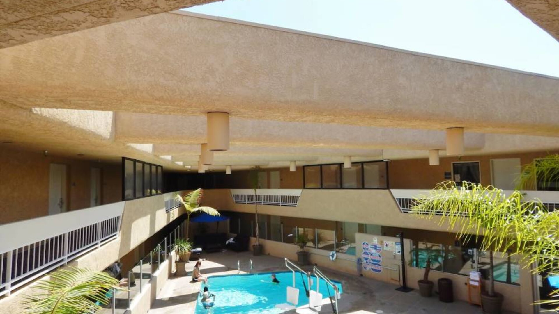 Refreshing outdoor pool at The Pacific Inn.