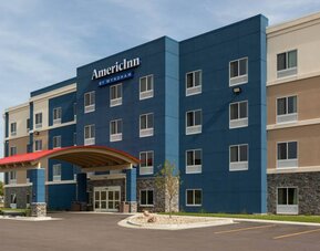 Hotel exterior at AmericInn By Wyndham Sioux Falls North.