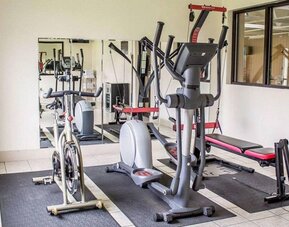 Fitness center available at Norwood Inn Statefare Grounds.
