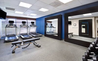 Fitness center at Hampton Inn & Suites Alexandria.