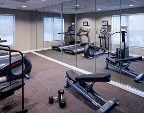 Fitness center available at Residence Inn By Marriott Denver Highlands Ranch.