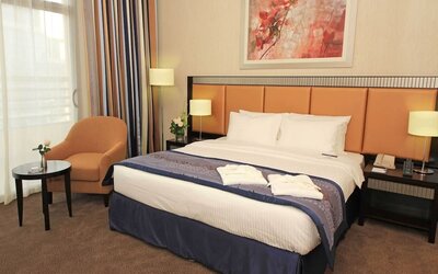 Spacious and romantic day rooms at Millennium Central Doha.