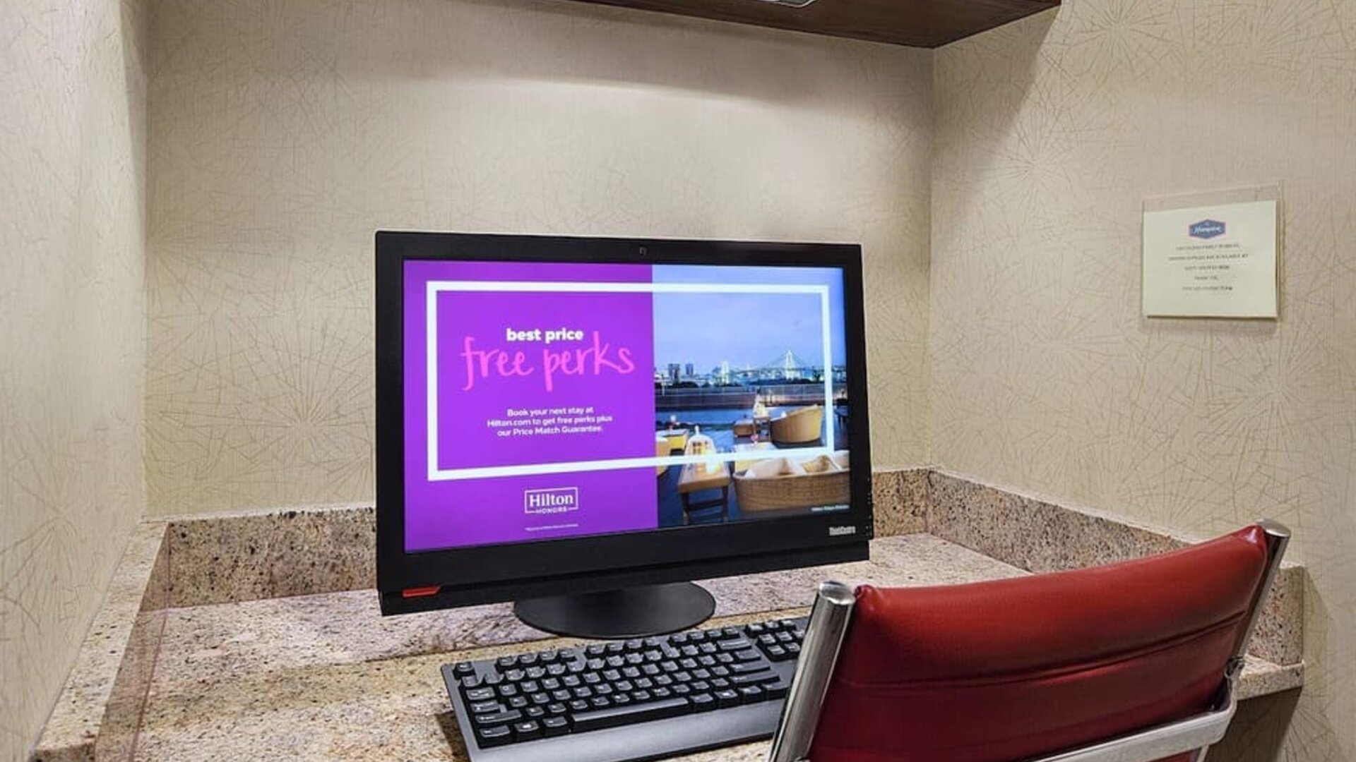 Dedicated business center at Hampton Inn Dallas-Irving-Las Colinas.