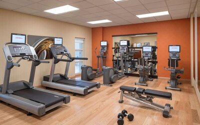 Equipped fitness center at Sonesta Emeryville - San Francisco Bay Bridge.