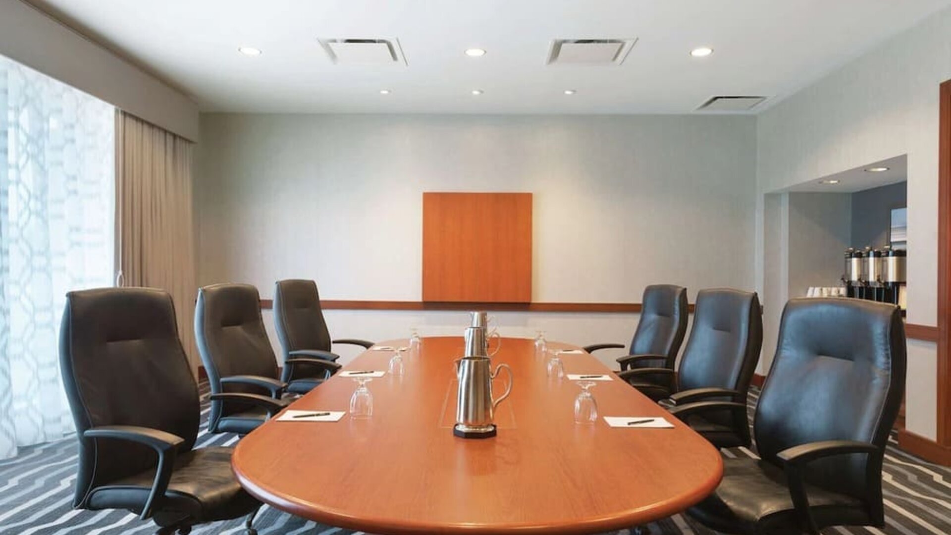 Professional meeting room at Hilton Boston Logan Airport.