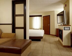 Day use room with living area at Hyatt Place Fort Lauderdale Cruise Port.