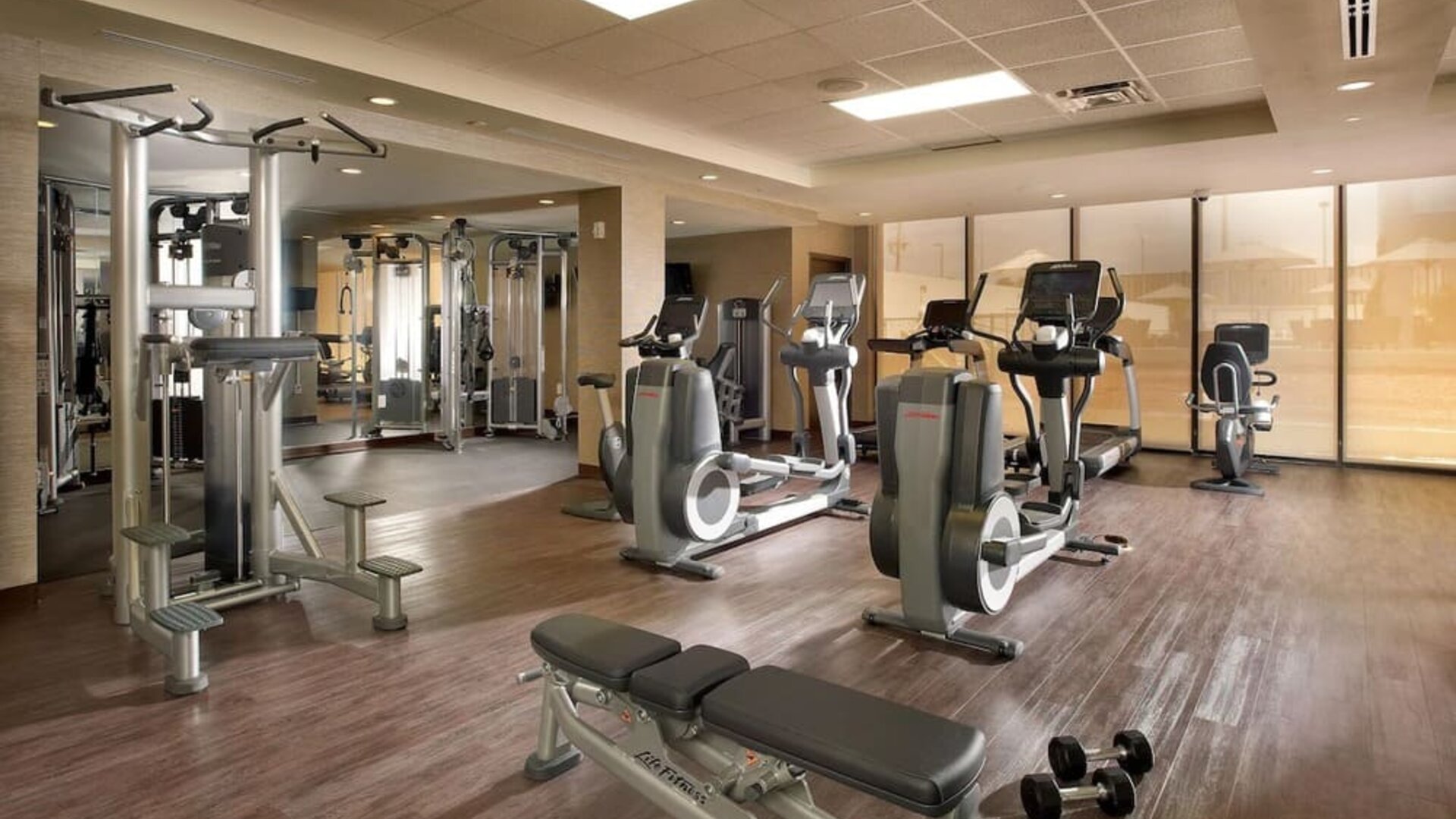 Fitness center available at EB Hotel Miami.