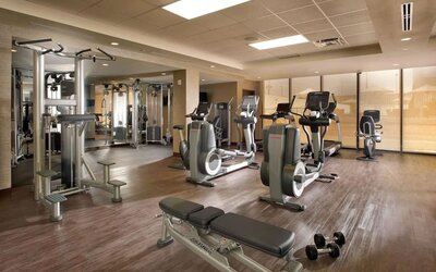 Fitness center available at EB Hotel Miami.