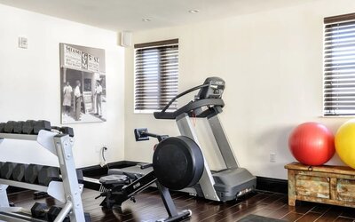Equipped fitness center at Hotel Croydon.