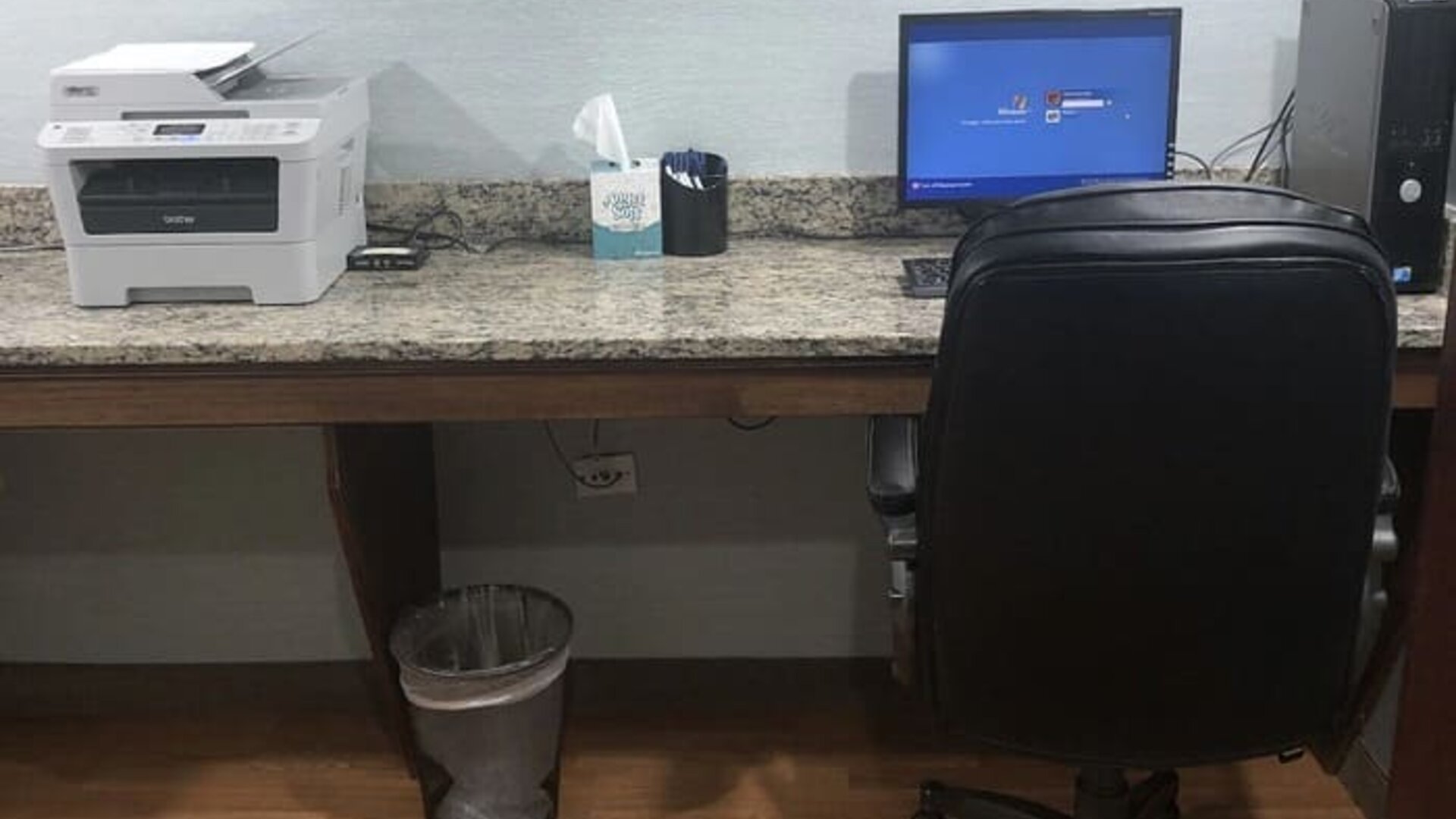 Dedicated business center with PC, internet, and printer at Radisson Hotel Schaumburg.