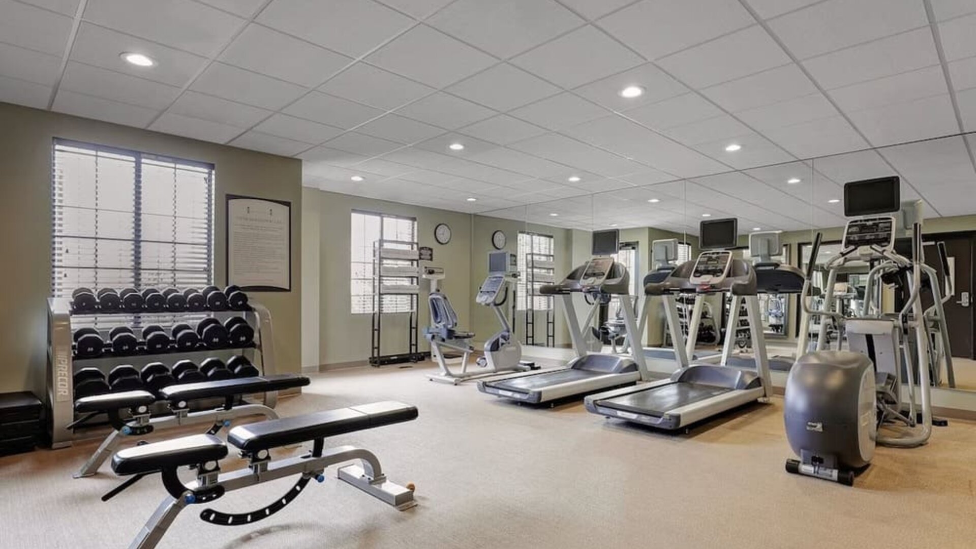 Fitness center available at Staybridge Suites Washington D.C.- Greenbelt.