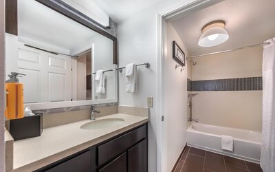 Suite, 1 Queen Bed with Sofa bed, Accessible (Mobility Tub One Bedroom)