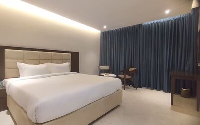 Romantic delux king room at Mayur Belgaum Presidency Hotel & Spa.