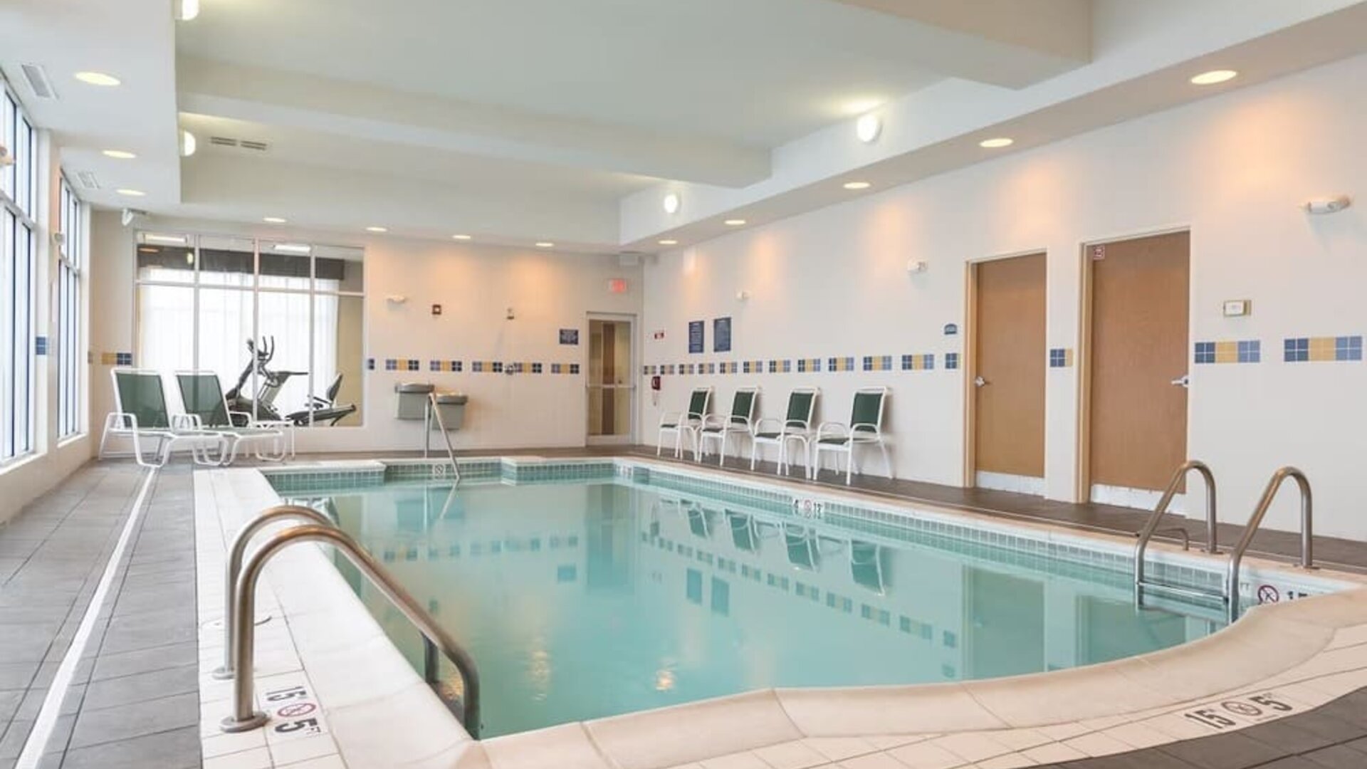 Large indoor pool at Holiday Inn Aurora North- Naperville.