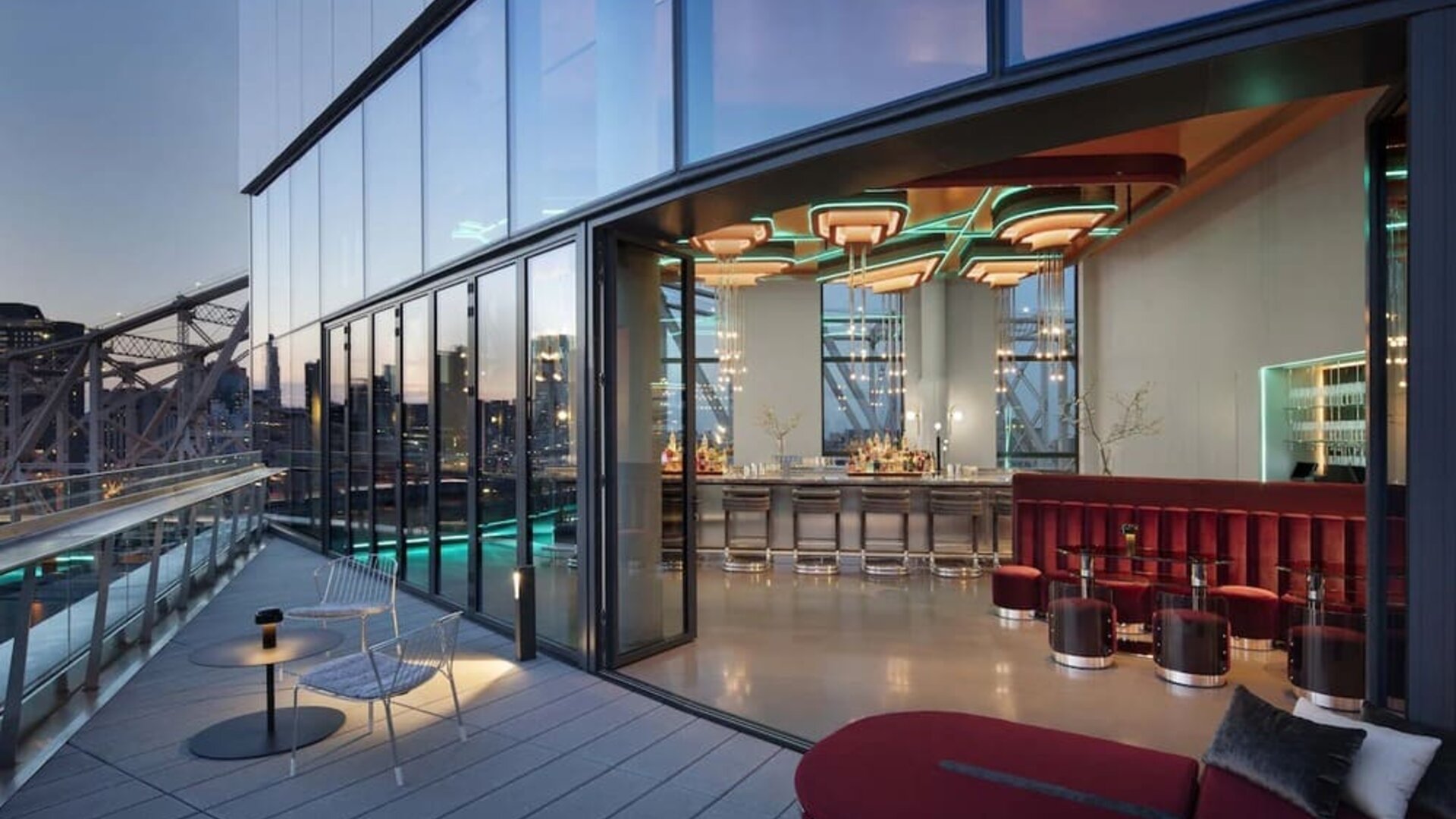 Rooftop terrace at Graduate New York.