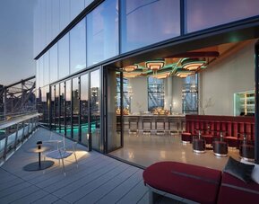 Rooftop terrace at Graduate New York.