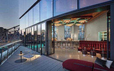 Rooftop terrace at Graduate New York.