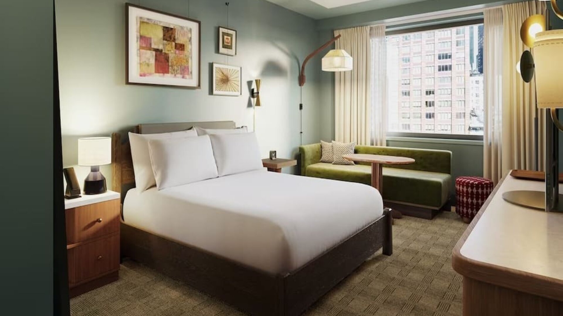 Deluxe king room with natural light at Romer Hell's Kitchen.