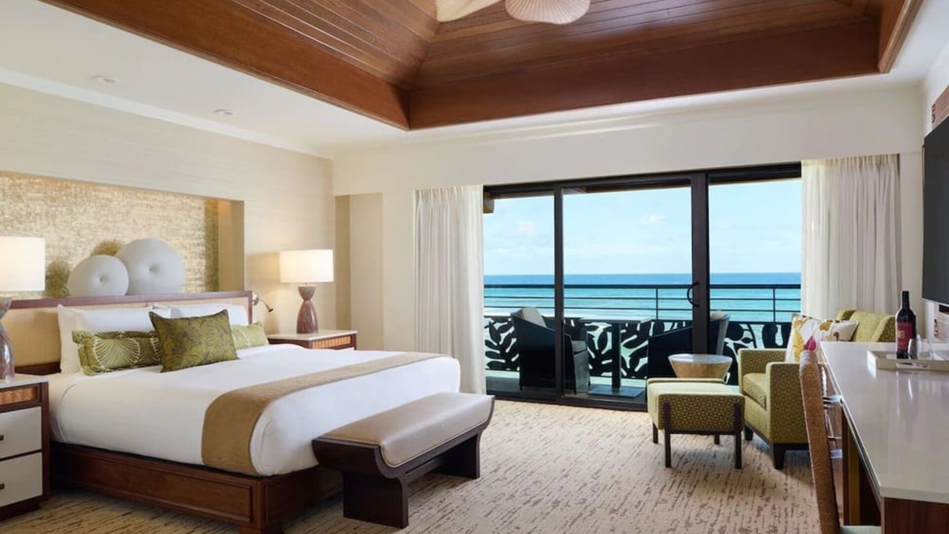 Delux king room with sea view at Ko'a Kea Resort On Po`ipu Beach.