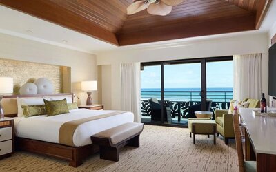 Delux king room with sea view at Ko'a Kea Resort On Po`ipu Beach.