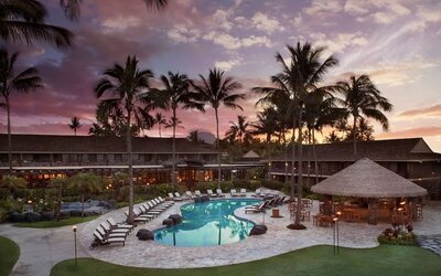 Stunning outdoor pool at Ko'a Kea Resort On Po`ipu Beach.