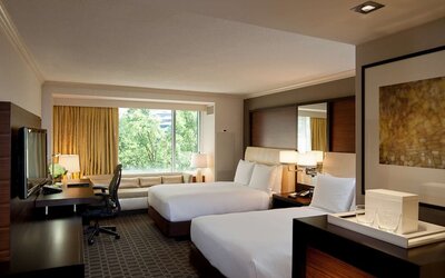 Standard Room, 2 Double Beds, Accessible (Hearing)
