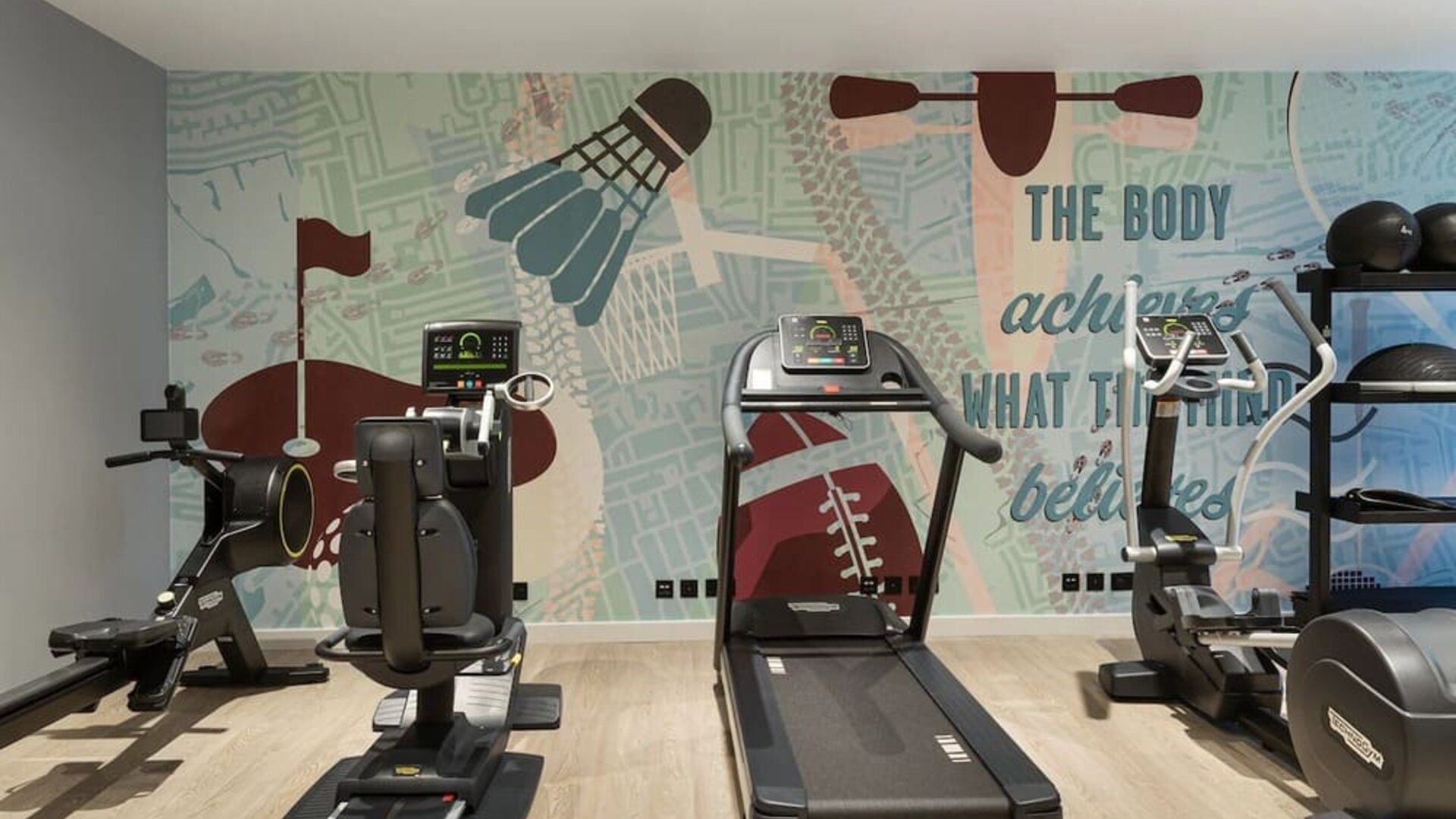 Fitness center available at Hampton By Hilton Dublin City Centre.