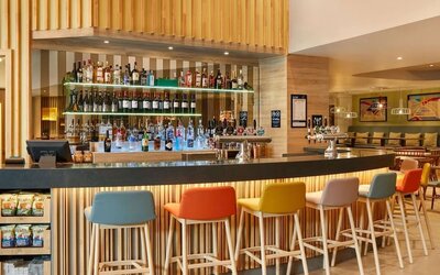 Bar and coworking space at Hampton By Hilton Dublin City Centre.