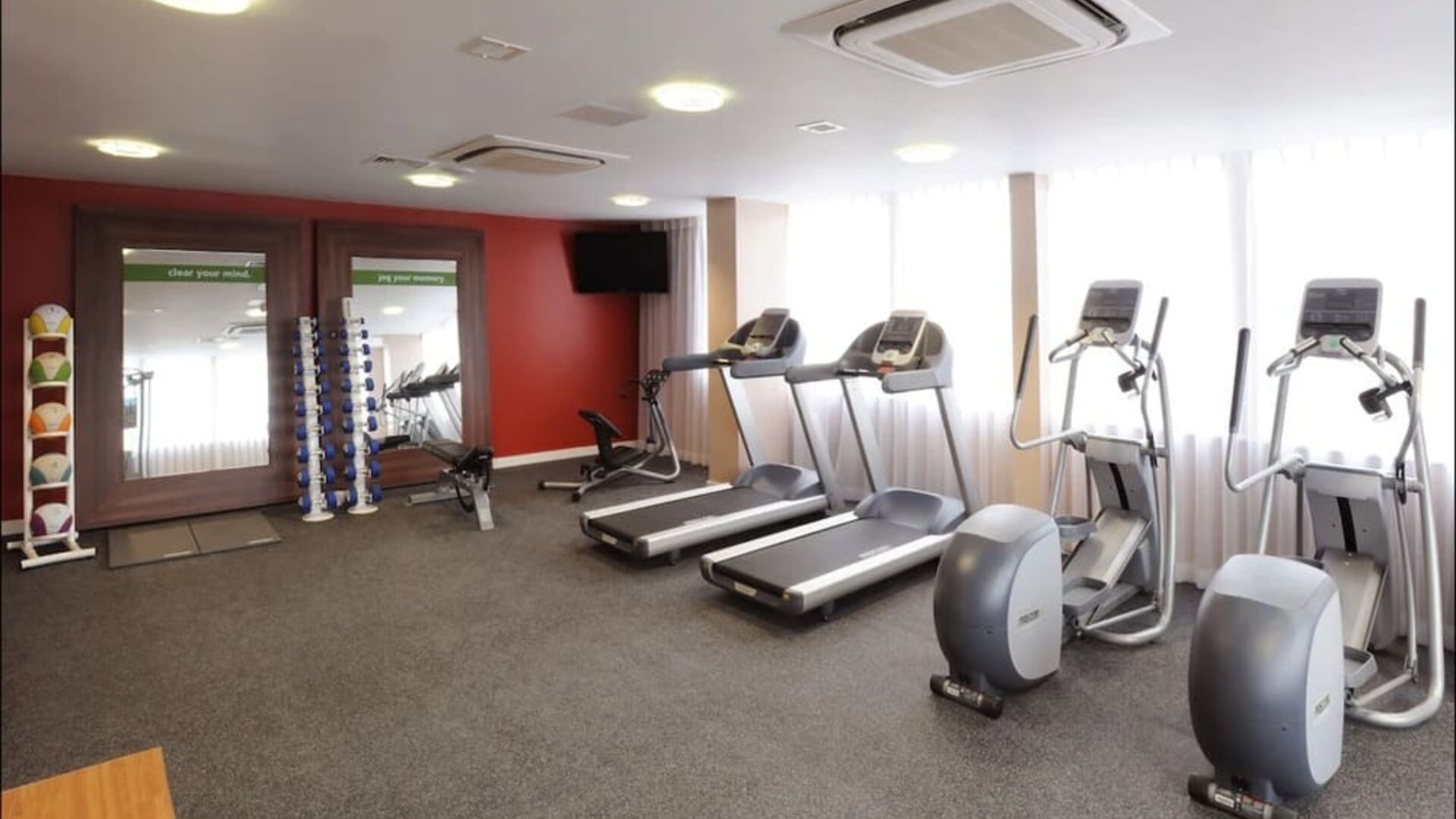 Fitness center available at Hampton By Hilton Birmingham Broad Street. 
