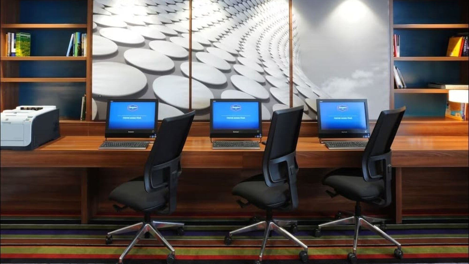 Business center available at Hampton By Hilton Birmingham Broad Street.
