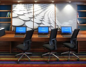 Business center available at Hampton By Hilton Birmingham Broad Street.
