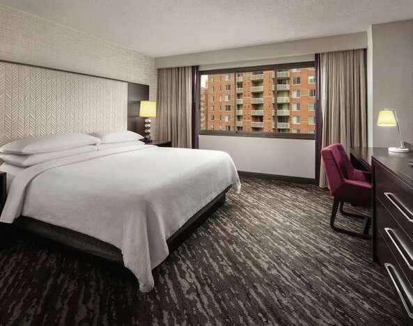 Day use room with work desk at Embassy Suites By Hilton, Crystal City National Airport.