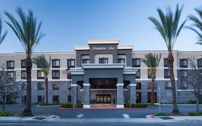 Hotel exterior at Hampton Inn Los Angeles-Orange County-Cypress.