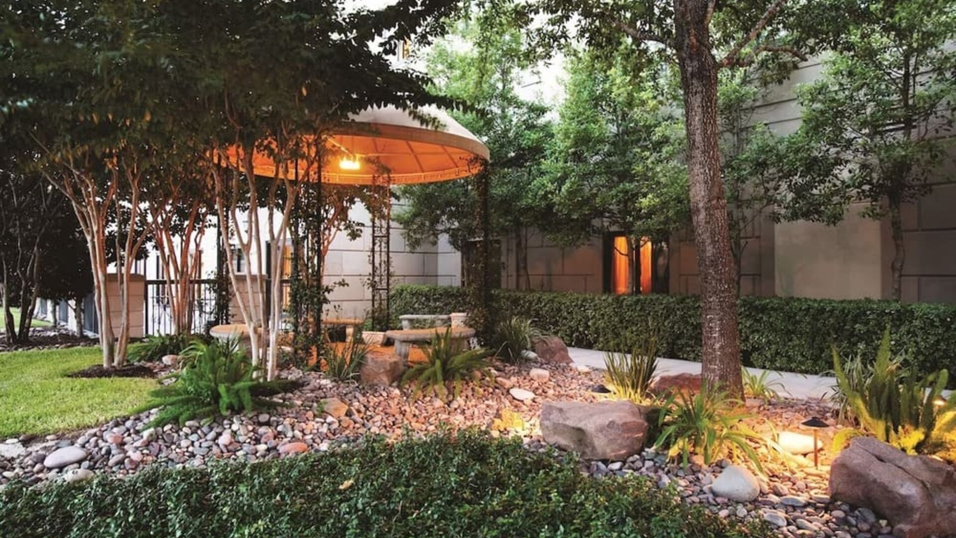 Beautiful patio at Hilton Garden Inn Houston NW/Willowbrook.