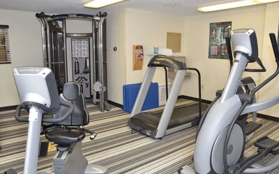 Fitness center at Sonesta Simply Suites Detroit Warren.