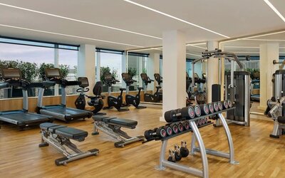 Fitness center at Sheraton Amsterdam Airport Hotel And Conference Center.