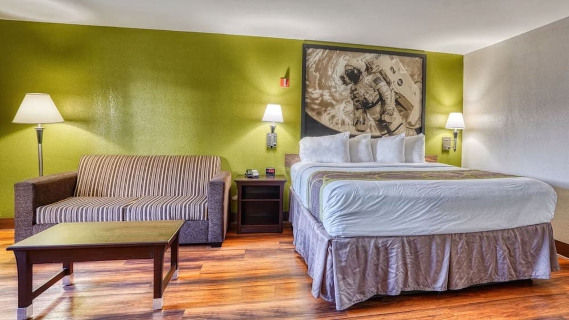 Day use room with lounge area at Super 8 By Wyndham Houston/Webster.