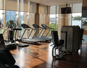 Fitness center at Fraser Residence Menteng Jakarta.