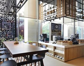 Breakfast available at Fraser Residence Menteng Jakarta.