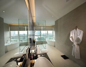 Relaxing guest bathroom at Capri By Fraser Johor Bahru.