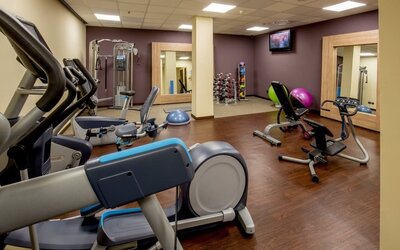 Fitness center available at DoubleTree By Hilton Milan.