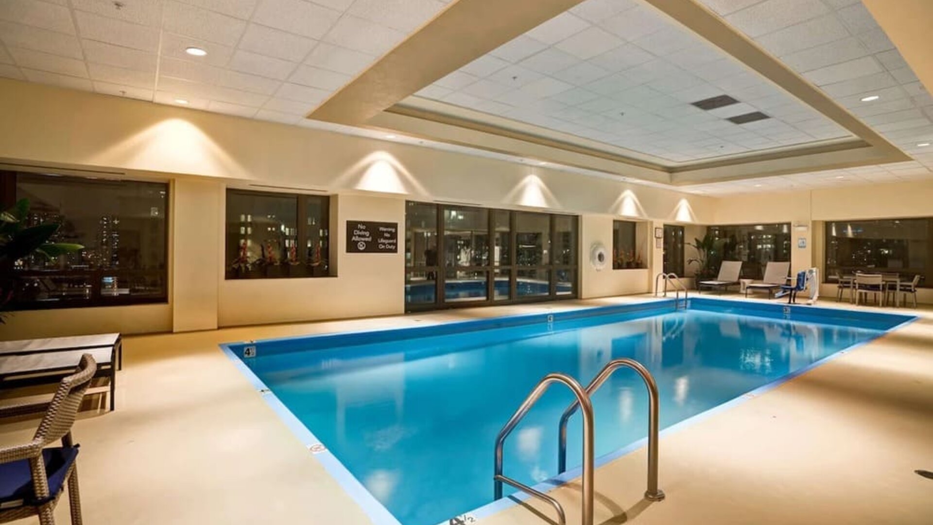 Large indoor pool at Homewood Suites By Hilton Chicago-Downtown.