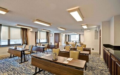 Professional conference room at Homewood Suites By Hilton Chicago-Downtown.