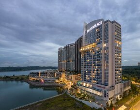 Hotel exterior at Fraser Place Puteri Harbour.