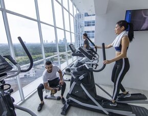 Fitness center at Fraser Place Puteri Harbour.