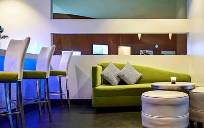 Lobby and lounge area at Novotel Toronto North York.
