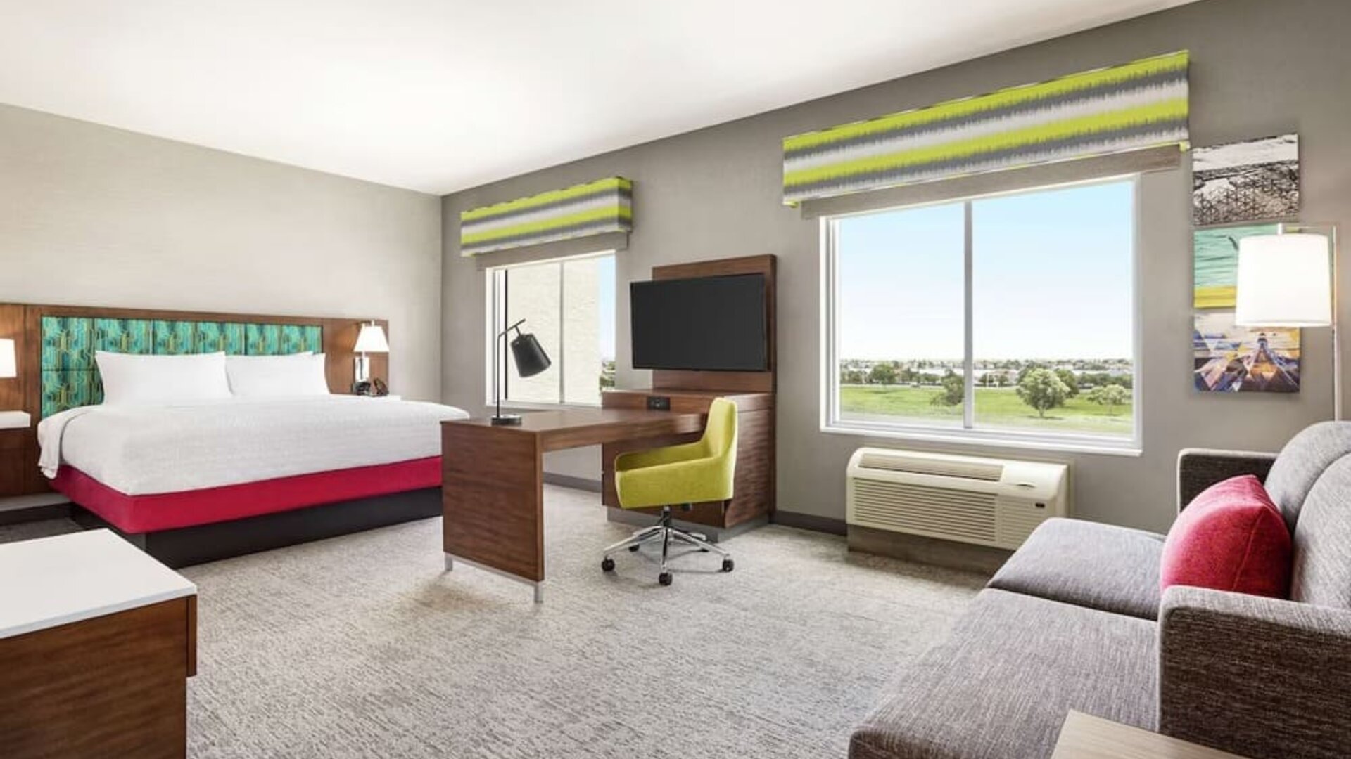 King room with work desk at Hampton Inn & Suites Miami Kendall. 