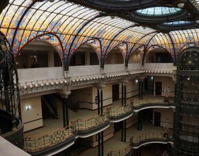 Stain glass windows at Gran Hotel de la Ciudad de México.