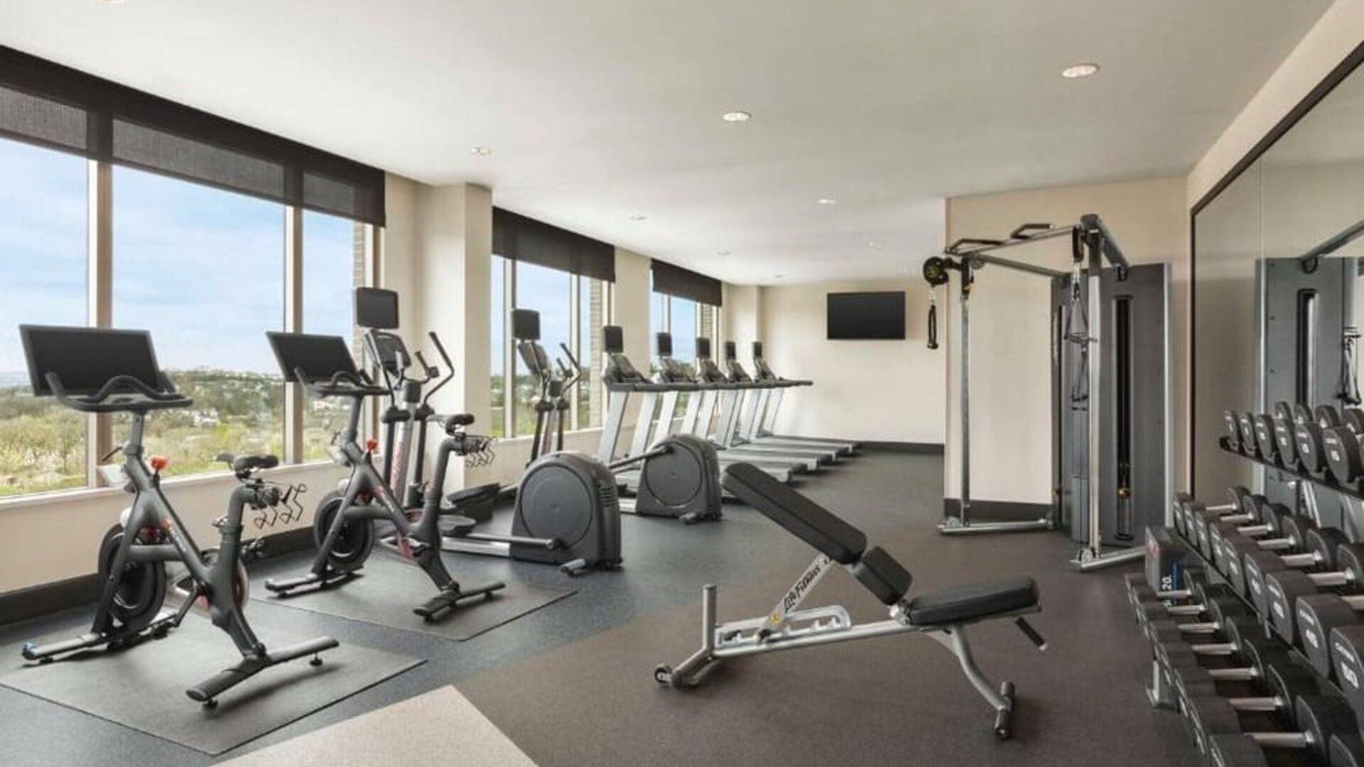 Fitness center available at Hilton Garden Inn Nashville West End Avenue.