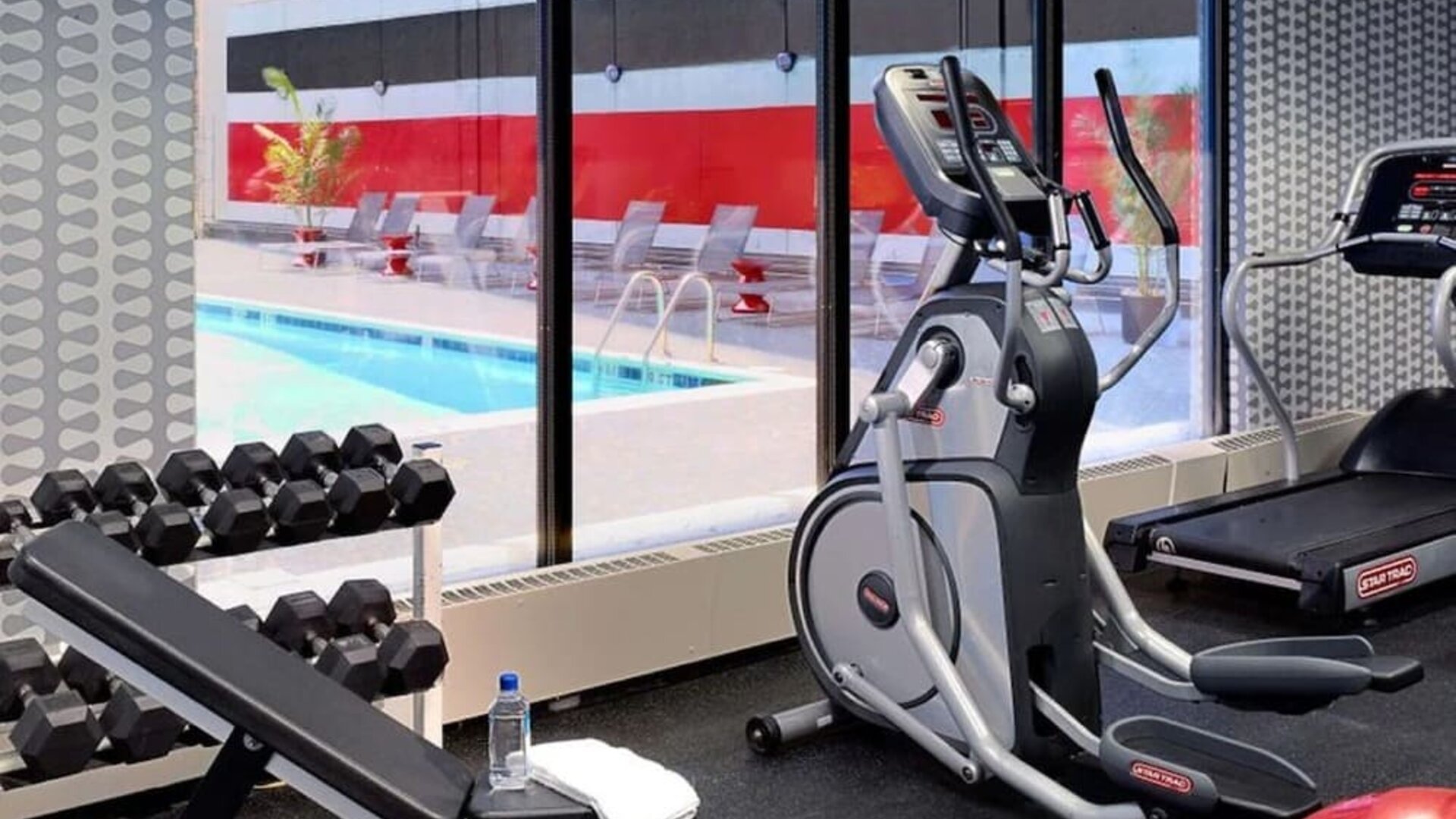Fitness center at Sonesta Philadelphia Rittenhouse Square.